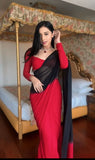 Elegant One-Minute Georgette Saree: Multi-Color Design for Fashionable Women