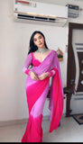 Trendy One-Minute Multi-Hued Georgette Saree for Quick and Stunning Makeovers