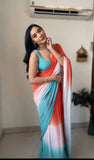 Colorful and Convenient: Multi-Shade Georgette Saree for Women Who Value Time