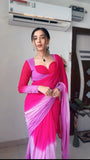 One-Minute Georgette Saree: Stylish Multi-Color Attire for Instant Glamour and Comfort