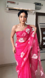 Modern Style Meets Tradition in Ready-to-Wear Organza Sarees
