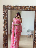 Trending Pink Color Georgette Saree: Elegant, Easy-to-Wear Design in Just One Minute