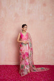 Effortless Elegance: Organza Ready-to-Wear Saree with Stitched Blouse Included