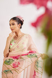 Graceful Organza Pre-Draped Saree Set Featuring a Stylish Blouse