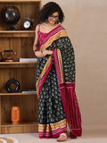 Demesne 1-Minute Ready To Wear black&Red mul cotton Saree