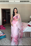 Quick-Wear Pink Color Georgette Saree: The Ultimate Blend of Comfort and Glamour
