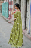 Pocket Ready-to-Wear Saree in Soft Mul Mul Cotton – Effortless Style for Daily Elegance