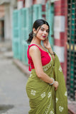 Pocket Ready-to-Wear Saree in Soft Mul Mul Cotton – Effortless Style for Daily Elegance