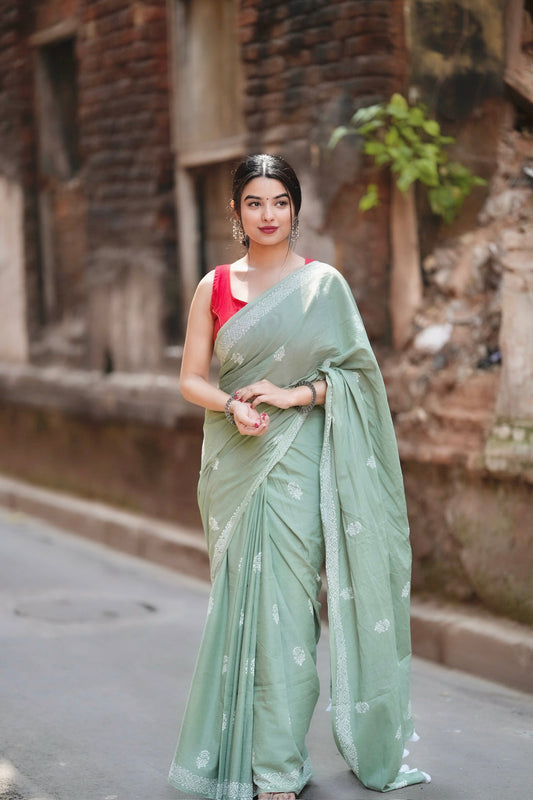Soft Mul Mul Cotton Saree with Pocket – Effortless Draping for Modern Women