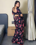 Effortless Elegance: Stunning Georgette Ready-to-Wear Saree for Modern Indian Fashion Lovers