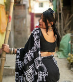 Amazing One-Minute Wear Printed Cotton Saree for Effortless Style and Comfort