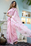 Super Extravagant 1-Minute Ready To Wear Pink Georgette Saree