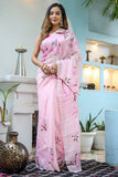 Super Extravagant 1-Minute Ready To Wear Pink Georgette Saree