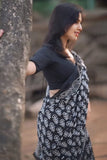 Ethereal 1-Minute Ready To Wear Black Cotton Saree