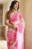 Divine 1-Minute Ready To Wear Pink Georgette Saree