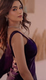 Conflate Purple Fancy Silk Saree With Glamorous Blouse Piece