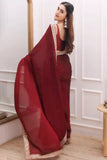 Evocative 1-Minute Ready To Wear Maroon Rangoli Silk Saree
