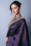 Flameboyant Purple Fancy Silk Saree With Designer Blouse Piece