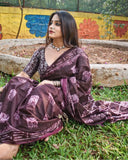 Elegant Ready-to-Wear Saree with Hidden Side Pocket for Convenience
