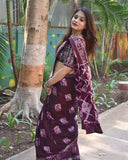 Elegant Ready-to-Wear Saree with Hidden Side Pocket for Convenience