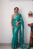 Mesmerizing Rama Ready-to-Wear Kanjivaram Saree - Tradition Meets Modern Convenience
