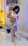 Effortless Elegance: Organza Ready-to-Wear Saree with Stitched Blouse Included