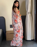 Transform Your Look in Seconds with -White Color And Flower Print Georgette One Minute Saree