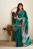 Royal Grace With Rama Kanjivaram Silk Saree with Traditional Weaves
