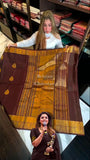 Belgium Dark Chocolate Color Kanjivaram Soft Silk Saree