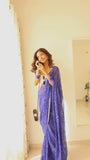 Nebula 1-Minute Ready To Wear Blue Georgette Saree