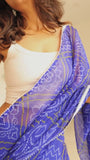Nebula 1-Minute Ready To Wear Blue Georgette Saree