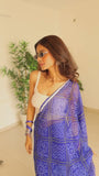 Nebula 1-Minute Ready To Wear Blue Georgette Saree