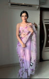 Stunning Lavender Color Organza Saree: Draped in One Minute, Perfect All Day