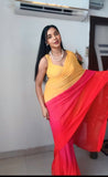 New Multi-Color One-Minute Georgette Saree: Modern Draping for a Timeless Look