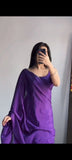New Purple-Color One-Minute Rangoli Silk Saree: Modern Draping for a Timeless Look