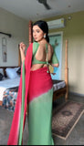Make a Bold Statement with This Multi-Color Georgette Saree: Drapes in Just One Minute