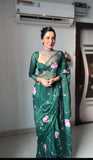 Modern Style Meets Tradition in Ready-to-Wear Organza Sarees