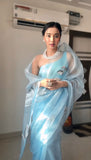 Instant Charm: Lightweight Organza Saree for Modern Indian Women