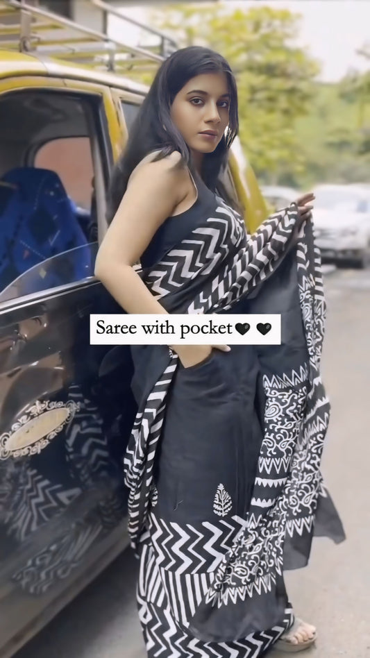 Effortless Ready-to-Wear Saree with Hidden Pocket for Modern Women