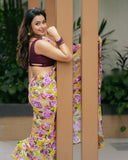 One-Minute Draping Yellow-Color Georgette Saree: The Perfect Blend of Fashion and Convenience