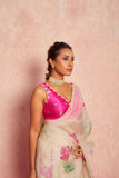 Effortless Elegance: Ready-to-Wear Organza Saree with Designer Stitched Blouse