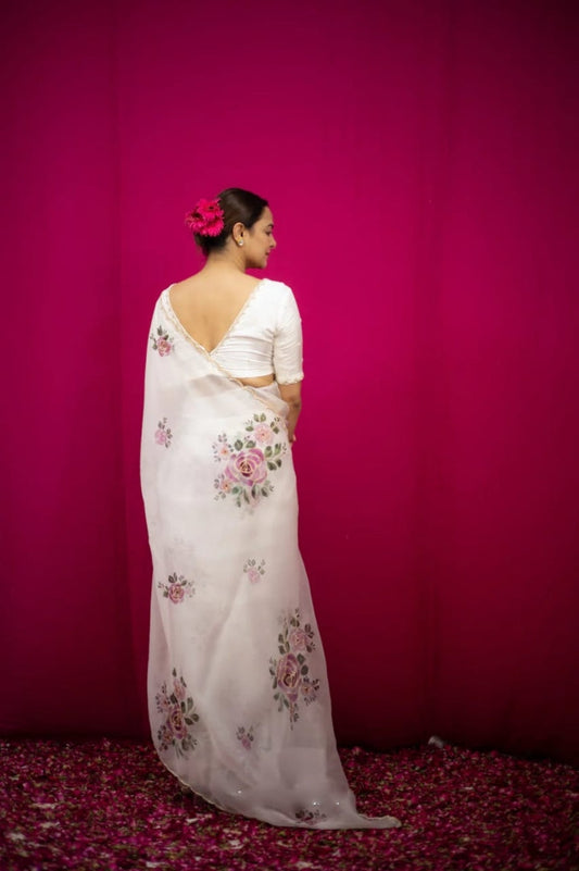 Ready-to-Wear Organza Saree: Light, Luxe, and Timelessly Beautiful