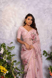 Flow with Fashion in a Stunning Organza Ready-to-Wear Saree