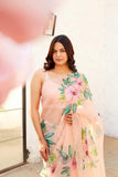Luxury Organza Fabric Saree with Stitched Blouse for Instant Glam Look