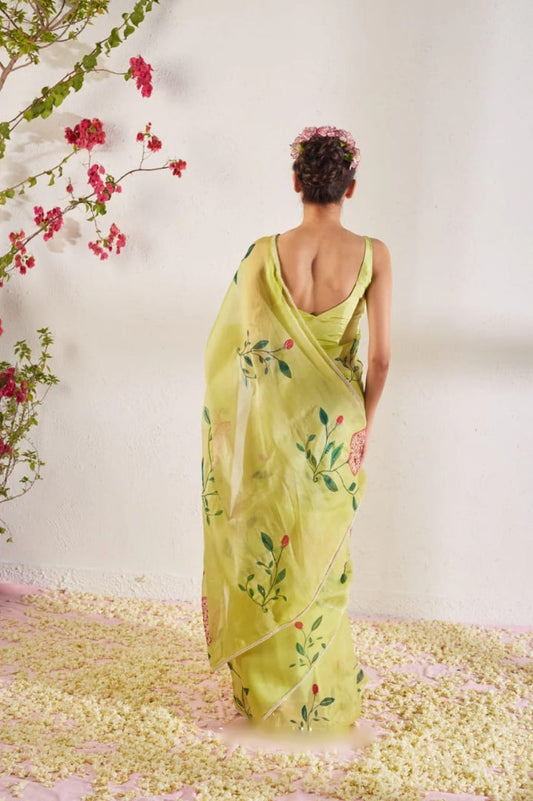 Graceful Organza Ready-to-Wear Saree for Effortless Festive Elegance