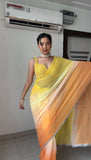 Multi-Color Georgette Saree – Ready-to-Wear Style for Weddings, Parties, and More.