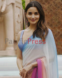 Luxurious Multi Georgette Saree: Pre-Stitched Design for a Ready-to-Wear Experience