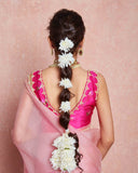 Effortless Elegance: Organza Ready-to-Wear Saree with Stitched Blouse Included