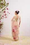 Graceful Organza Pre-Draped Saree Set Featuring a Stylish Blouse