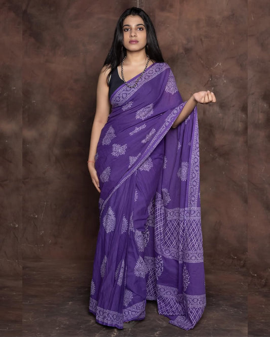 Lightweight Ready-to-Wear Mul Mul Saree with Convenient Pocket – Perfect for Any Occasion